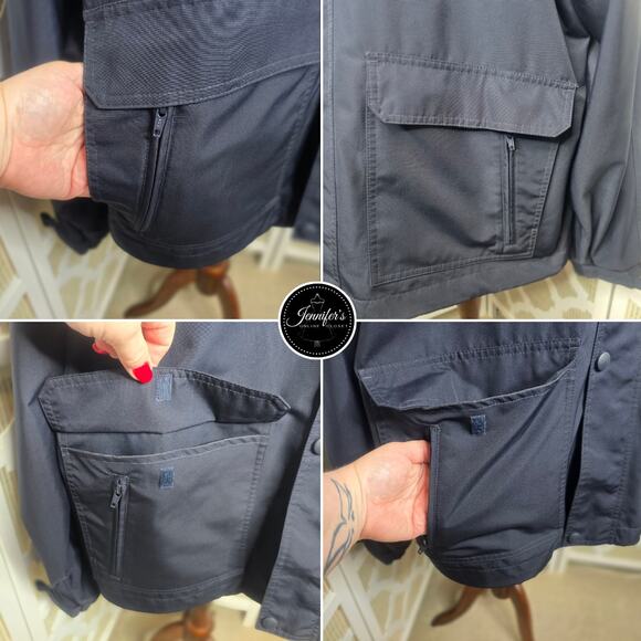 Charles River Apparel Navy White Embroidered Penn State Oversized Windbreaker XL - Picture 5 of 16